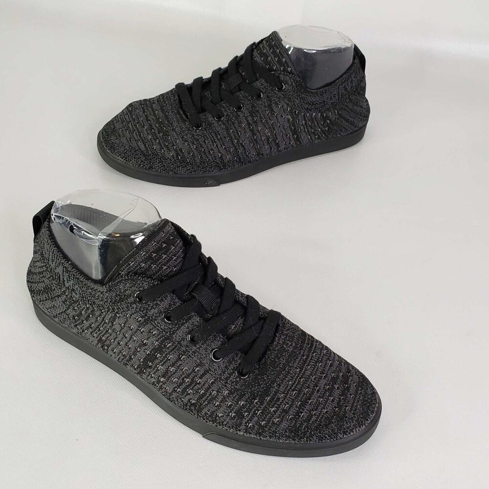 Suavs Zilker Shoes Women's 9 Black Gray Knit Comfort Casual Lace Up Sneakers